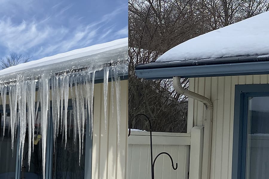 Dangerous Ice Dams & Icicles